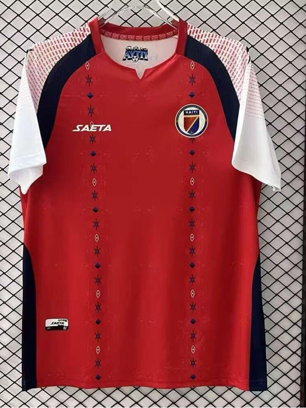 Haiti Red Soccer Jersey by - Men's Team Shirt